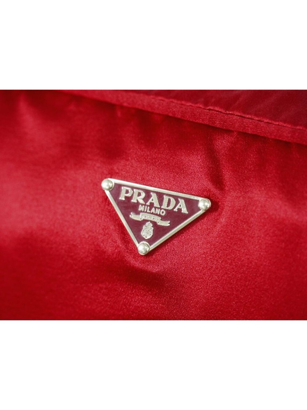 Prada Satin Pouch Case Red - Picture 7 of 9